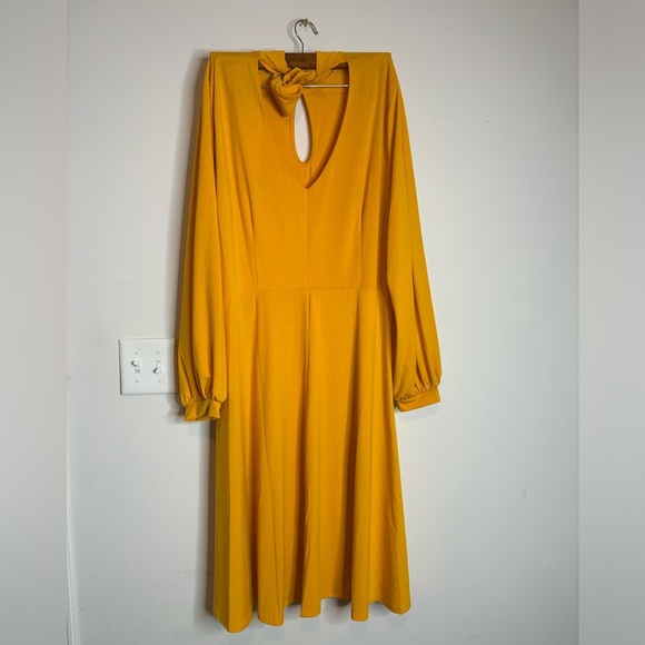 Plus size NWT Eloquii dress in yellow color long sleeve size 18 - Picture 8 of 8